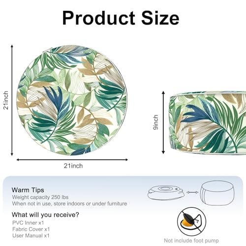 Inflatable Ottoman Stool D21 xH9 for Outdoor