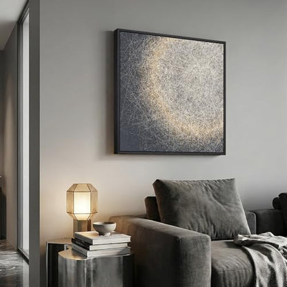 Framed Modern Black and White Abstract Wall Art