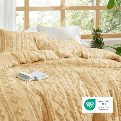 Tufted Boho Comforter Set Queen Size