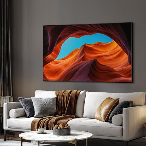 30"x60" Extra Large Framed Wall Art Antelope Canyon Rock Formation with Vibrant Colors for Home Living Room Bedroom Decor