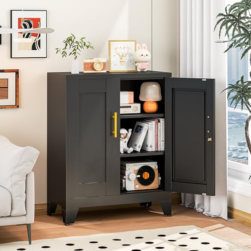 Black Metal Storage Cabinet