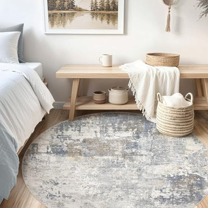 6ft Round Area Rug Living Room Rugs (28.27 Sq Ft)
