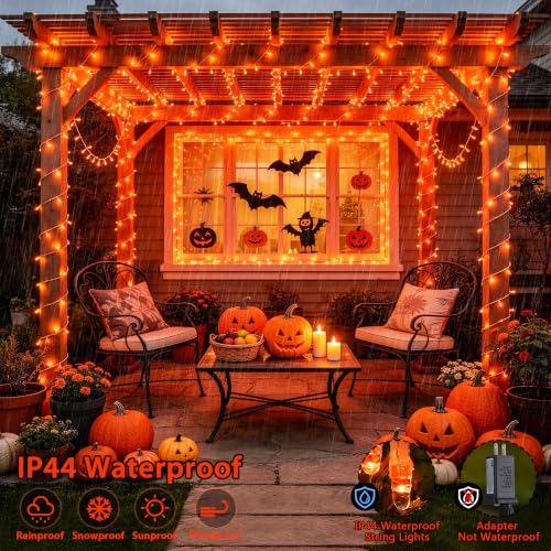 1000 LED Orange Halloween String Lights Outdoor Indoor Plug in (272 Foot)