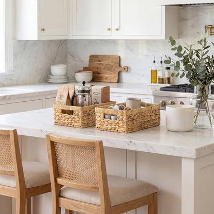 Wicker Storage Baskets for Shelves (2 Count)
