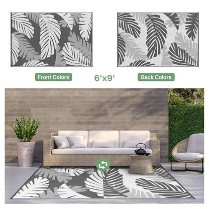 Outdoor Rug Waterproof Plastic Rugs for Patio (54 Sq Ft)