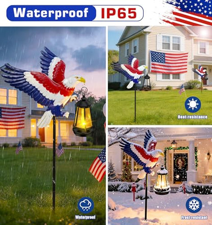 Solar Garden Lights Eagle Decor
