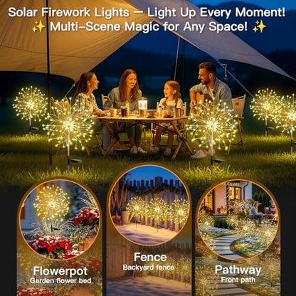 Solar Garden Lights Outdoor Waterproof Decorative (2 Count)