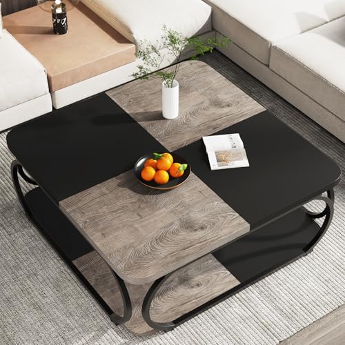 Coffee Table with Open Storage Shelf for Living Room