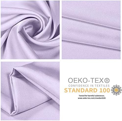 100% Mulberry Silk Pillowcases Set of 2 for Hair and Skin and Super Soft and Breathable Standard Size Nature Silk Pillowcases (Standard, Light Purple)