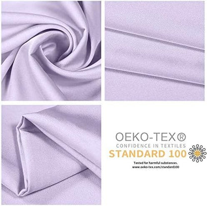 100% Mulberry Silk Pillowcases Set of 2 for Hair and Skin and Super Soft and Breathable Standard Size Nature Silk Pillowcases (Standard, Light Purple)