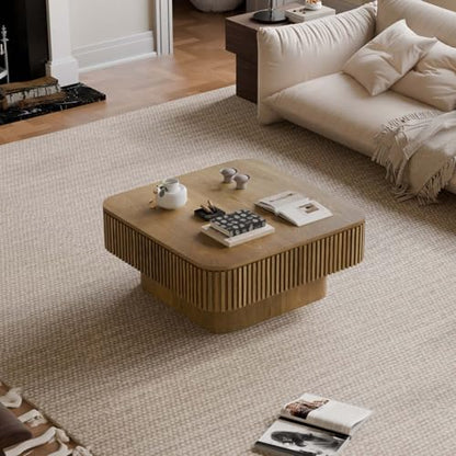 Square Small Coffee Table with Storage