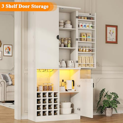72" Tall Kitchen Pantry Storage Cabinet