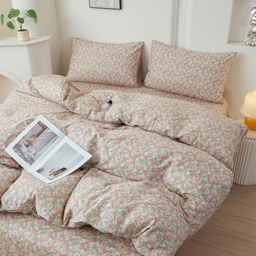 Vintage Flowers Comforter Set King Coquette Floral Bedding Set
