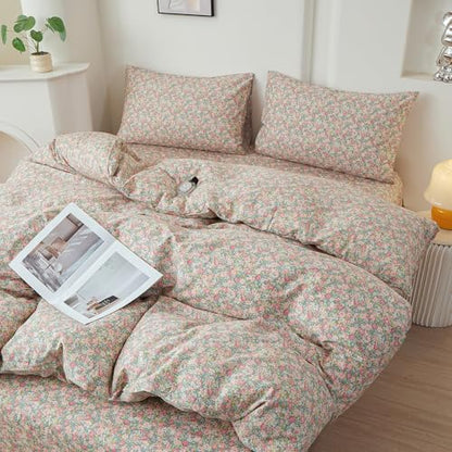 Vintage Flowers Comforter Set King Coquette Floral Bedding Set