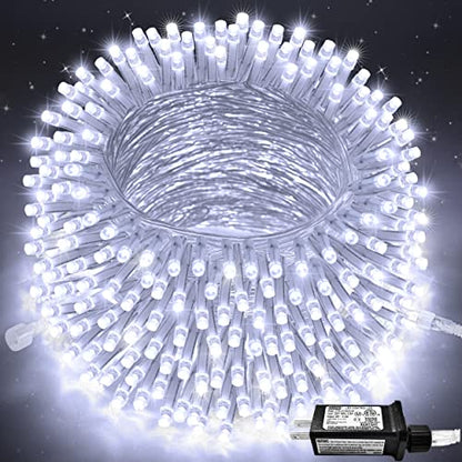 91.5ft Connectable 250 LED White Christmas Lights Indoor Outdoor (91.5 Foot)