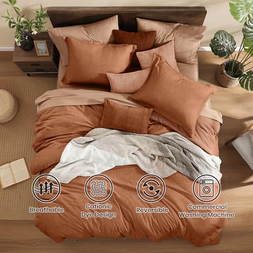Super King Plus Comforter Set 7 Pieces Autumn Leaf Bed in a Bag