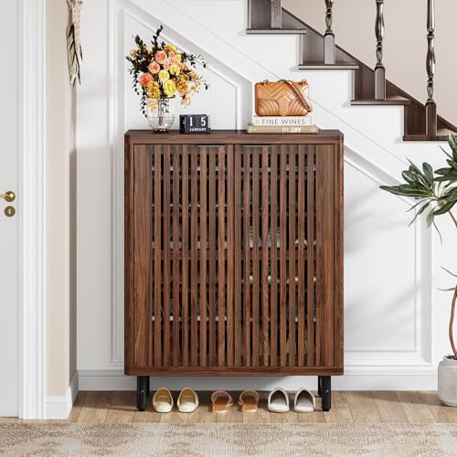6 Tier Shoe Cabinet with Shutter Doors