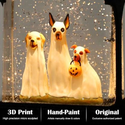 Halloween Snow Globe Lantern Ghost Dog Halloween Decor Indoor