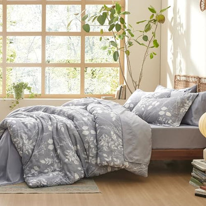 Floral Grey Comforter Set