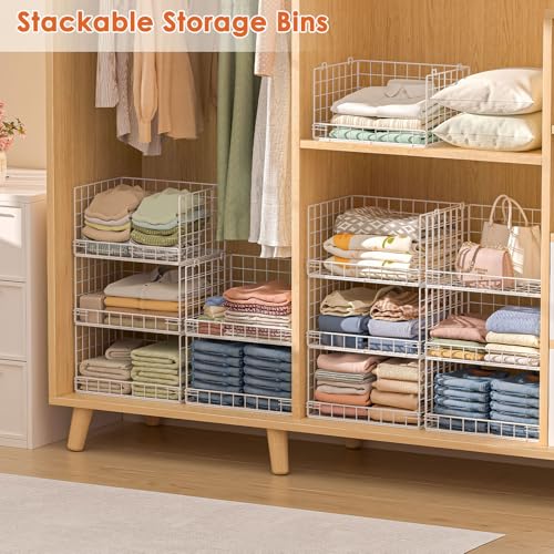 8 Tier Stackable Closet Organizers and Storage Shelves