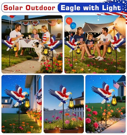 Solar Garden Lights Eagle Decor