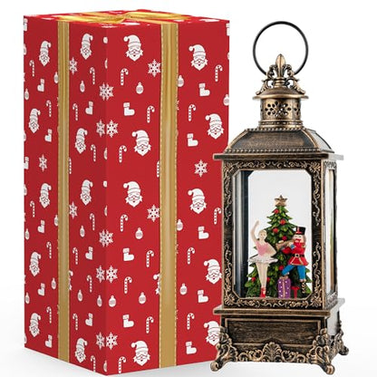Christmas Snow Globe Nutcracker Lantern