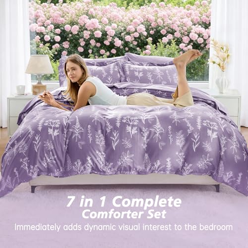 Grayish Purple Full Comforter Set