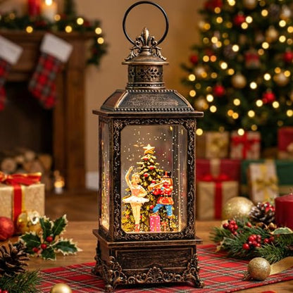Christmas Snow Globe Nutcracker Lantern