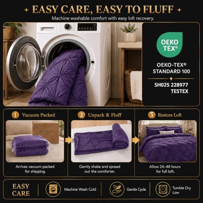 King Size Comforter Set Purple