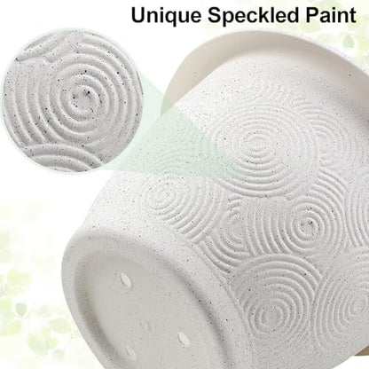Plastic Flower Pots Planters For Indoor Plants (4 Count)
