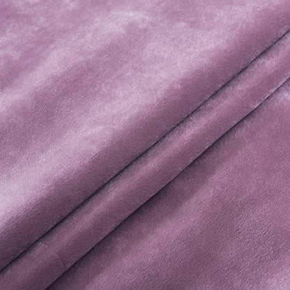 Super Soft Luxury Velvet Set of 2 Lavender Flannel Blackout Curtains Panel Drapes Grommet Top Curtain 52Wx120L inch Purplish Pink