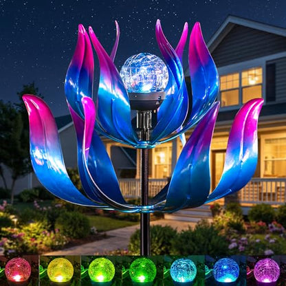 Solar Wind Spinner with Crackle Glass Ball