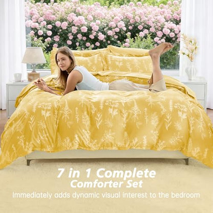 Bright Yellow Full Comforter Set