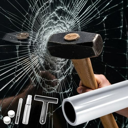 Security Safety Shatterproof Window Film 8 Mil Clear 23.6x78.7in