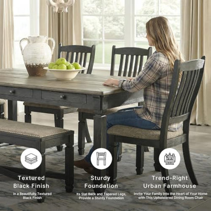 Ralene Transitional Faux Leather Dining Chair with Cushioned Seat (4 Count)