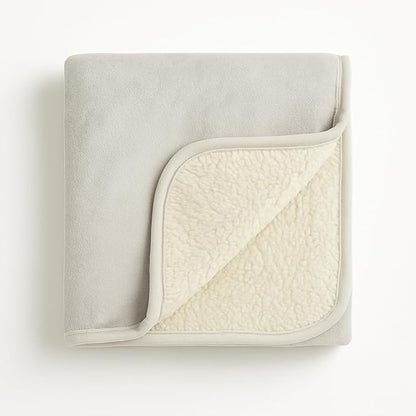 Ultra Plush 30x40 Super Soft Sherpa Baby Blanket, Durable, Machine Washable, Gentle on Baby's Skin - Ideal Baby Blankets for Boys & Girls, (Dove Gray)