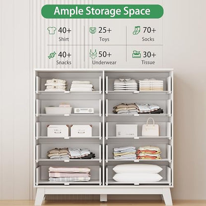 Fluted Dresser for Bedroom with 10 Drawers