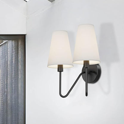 Electro bp;Double Head Classic 2 Lights Wall Sconces Lighting Fixture Black