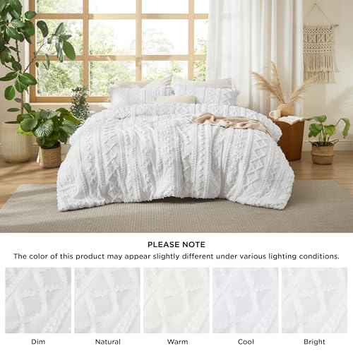 Tufted Boho Comforter Set Queen Size