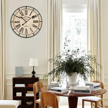 Rustic Farmhouse Wall Clock 24 Inch