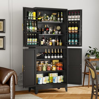 Black Kitchen Pantry Storage Cabinet