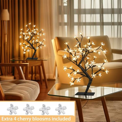 Set of 2 Lighted Cherry Blossom Tree