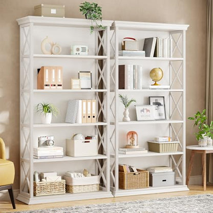 6 Tier Bookcase Set of 2