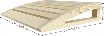 HJJKKH Wooden Sauna Headrest,Sauna Backrest Pillow,Natural Wood Pine Neck Pillow Head Support for Sauna Room Sauna Supplies Accessories (Wood-Style-1)