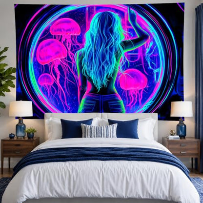 Sexy Woman Tapestry Blacklight Tapestry 59x78 Inch
