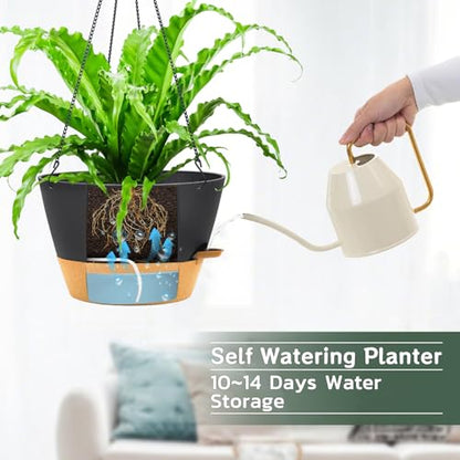 3 Pack 12 Inch Hanging Planters for Indoor Plants (72 Count)