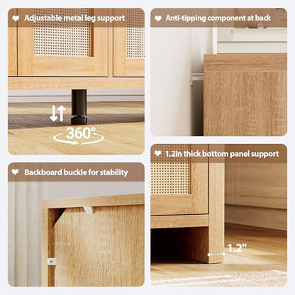 Rattan Buffet Cabinet with Storage