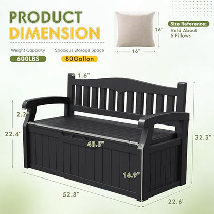 80 Gallon Deck Box Storage Bench
