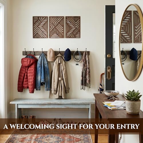 Modern Wooden Wall Sculptures (3 Count)