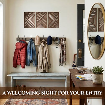 Modern Wooden Wall Sculptures (3 Count)